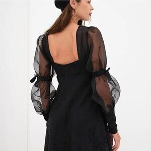 For Love and Lemons Gabrielle Puff Sleeve Mini Dress